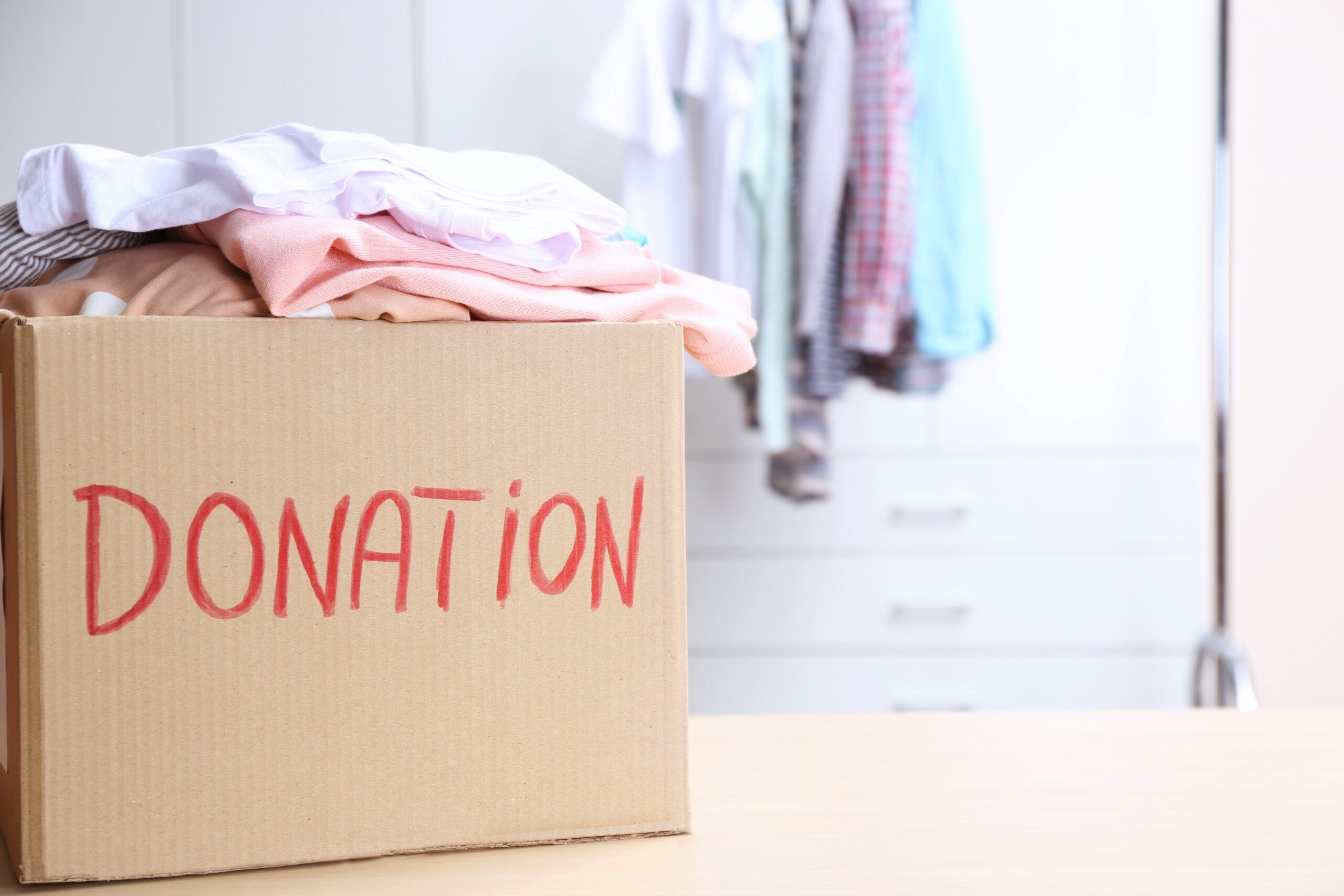 Downsizing for seniors and a box for donations